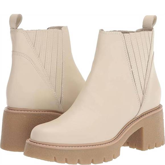 NEW DOLCE VITA harte h20 waterproof leather boot in ivory - Picture 2 of 4